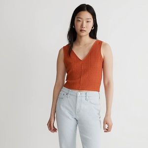 Madewell V-Neck Sleeveless Crop Top